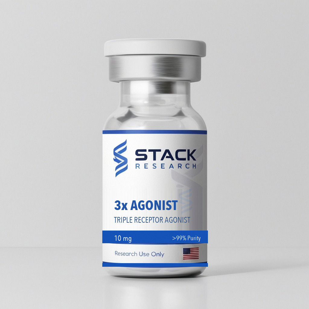 Stack Research 3x Agonist product package, 10 mg configuration