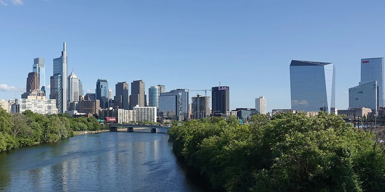 Philadelphia skyline from the Schuylkill River
